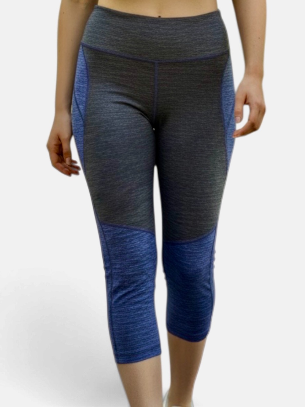 Outdoor Voices exercise capris. Sz. L. NWOT. Shades of black and blue.